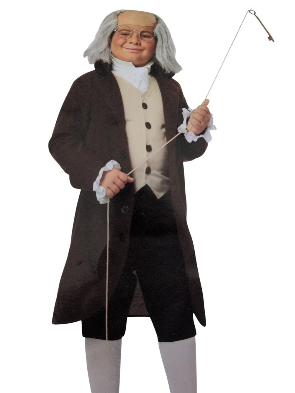Benjamin Franklin Revolutionary War Costume Halloween School Play Child Med 8-10